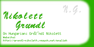 nikolett grundl business card